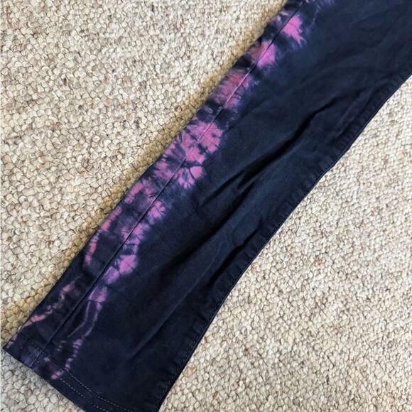 Levi's Denim Leggings Black and Pink Tie-Dye Jeans - Picture 4 of 9